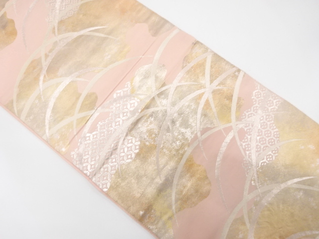 JAPANESE KIMONO / ANTIQUE FUKURO OBI / SILK / WOVEN MICHINAGADORI